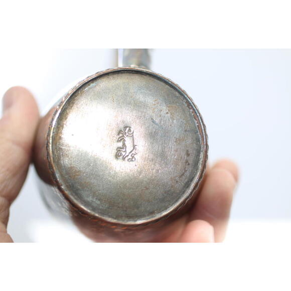 Antique Silver Plate Coffee Pot Wood Handle Hinged Lid - Picture 12 of 16